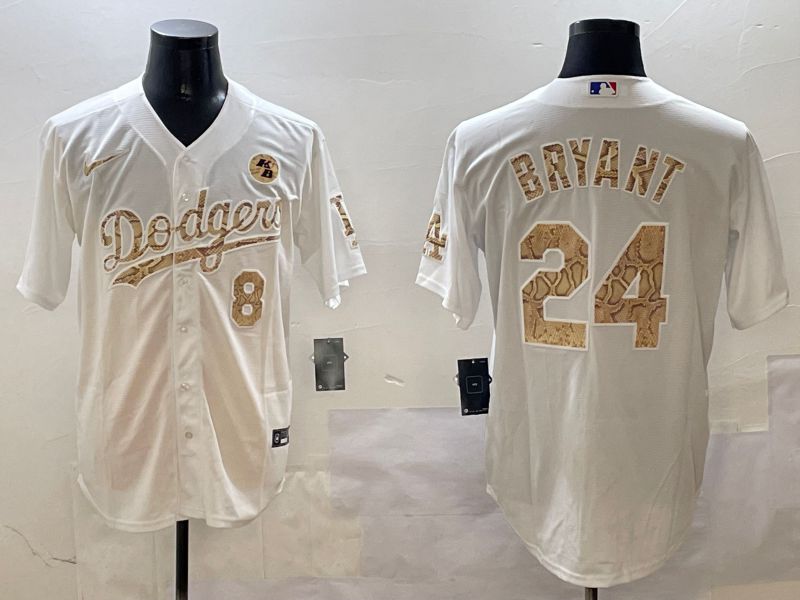 Men Los Angeles Dodgers #24 Bryant White Fashion Game 2025 Nike MLB Jersey style 3067->los angeles dodgers->MLB Jersey
